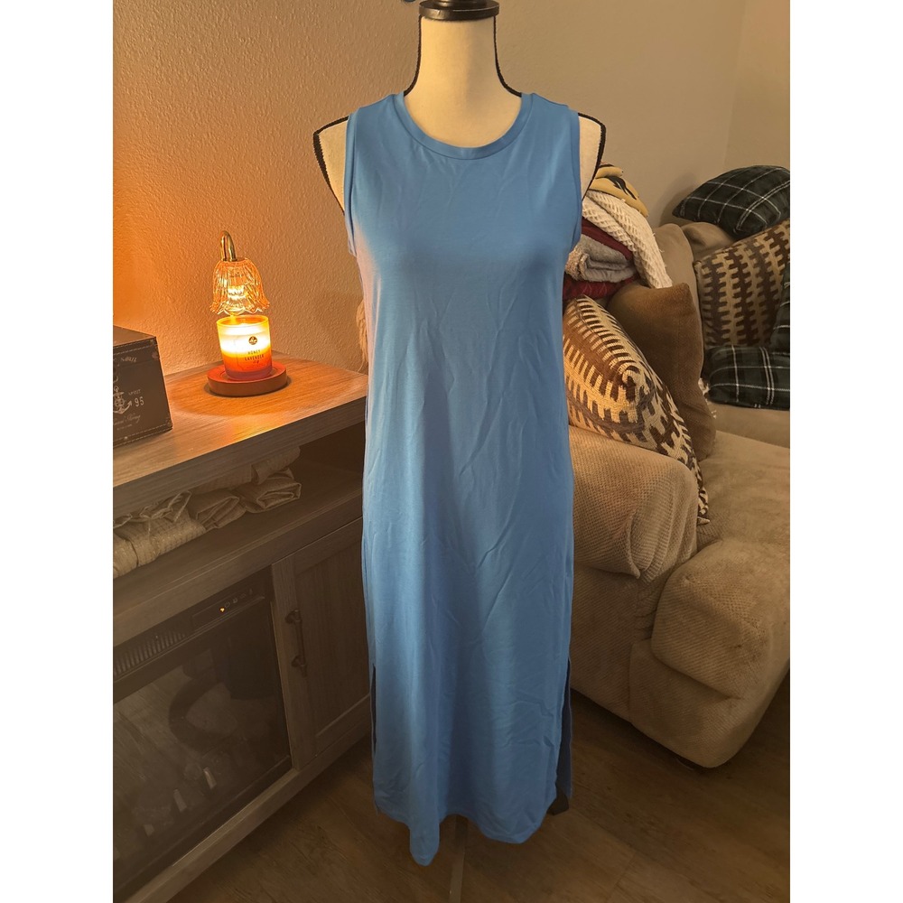 Banana Republic xs‎ women's blue sleeveless maxi dress